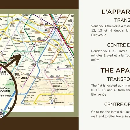 Apartment Prox.gare Montparnasse-galeries Lafayette! 4pers. Paris